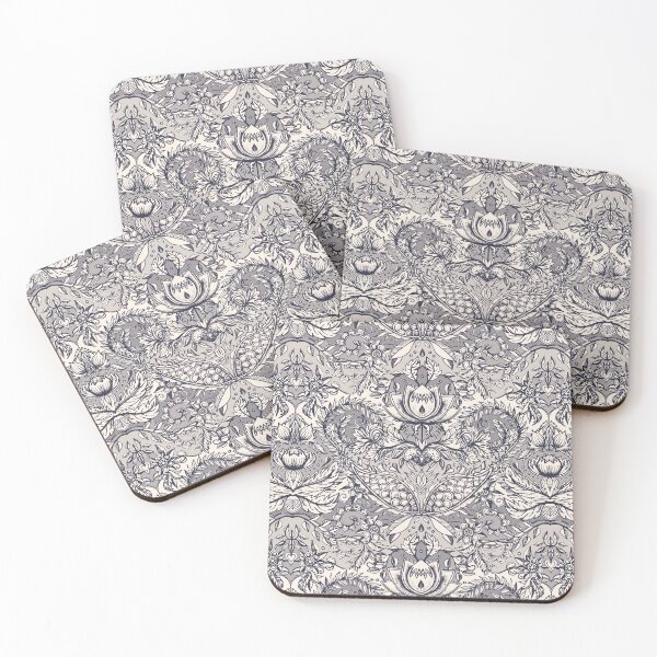 Item preview, Natural Rhythm 2 - a hand drawn pattern in charcoal & cream designed and sold by micklyn.