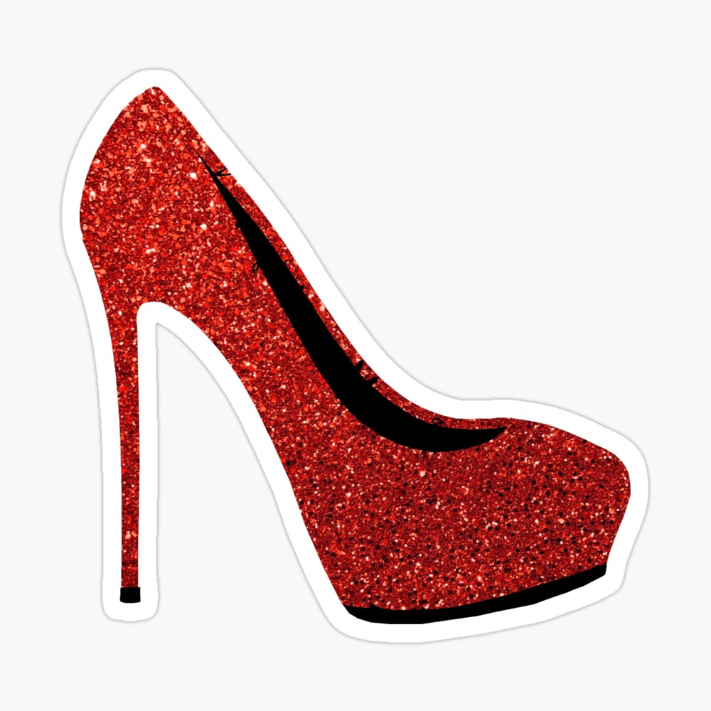 Red best sale glitter stilettos