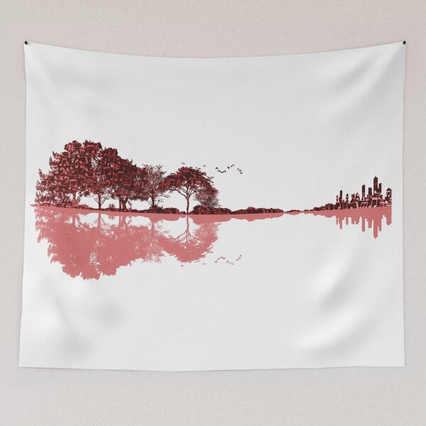 Item preview, Nature Guitar - Musical Notes - Red designed and sold by maryedenoa.
