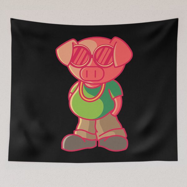 Item preview, Hip Hop Pig, gangster gangsta rap gift designed and sold by tonstan.
