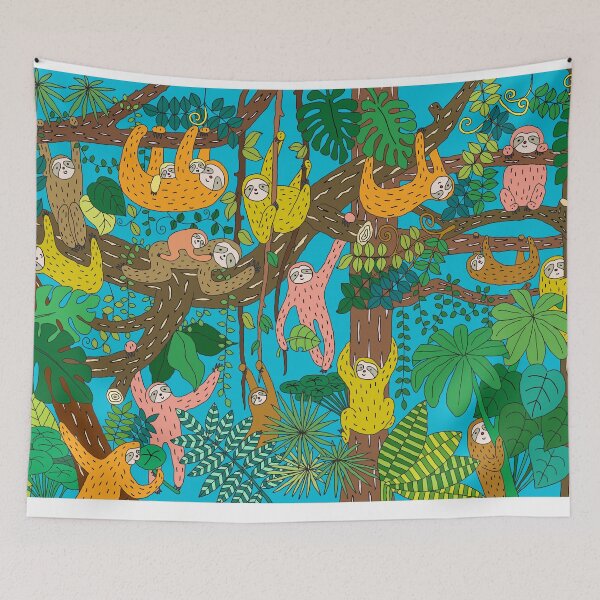 Item preview, Happy Sloths Jungle   designed and sold by m-lapino.