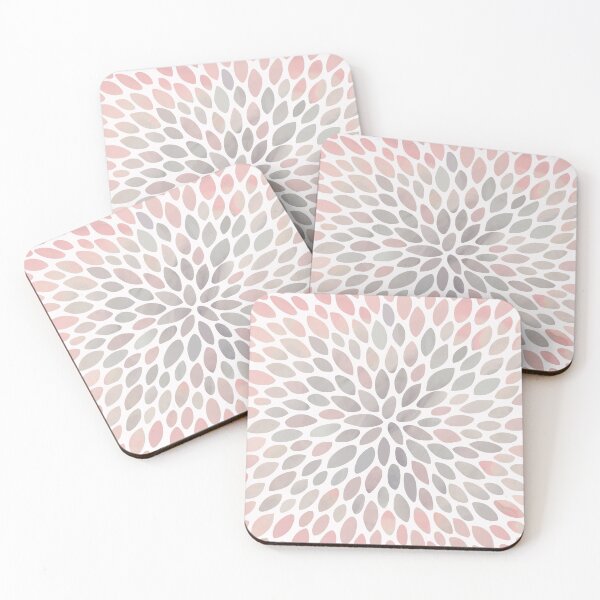 Item preview, Floral Bloom Pattern, Soft, Coral and Gray designed and sold by meggydesigns.