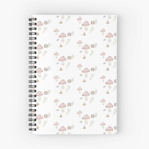 Item preview, Autumn mushroom kawaii style watercolor wallpaper designed and sold by mypigtailsart.