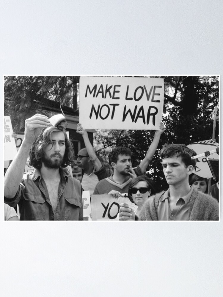 1960's Love Not War Woodstock Hippie Costume - Male