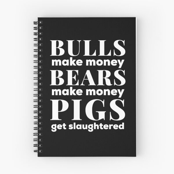 Item preview, Bulls and Bears Make Money Stock Market White Text Design designed and sold by Astrogearstore.