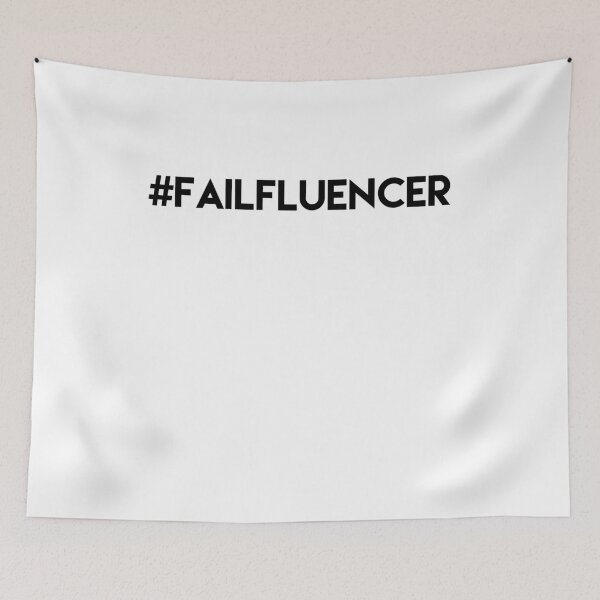 Item preview, Funny Failfluencer Social Media Nerd Black Text Design designed and sold by Astrogearstore.