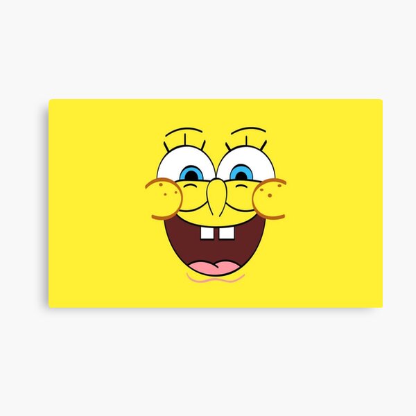 Download Spongebob Face Canvas Prints Redbubble