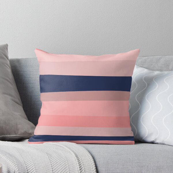 Item preview, Groovy Stripes en rose blush et bleu marine. Motif de rayures irrégulières minimaliste designed and sold by kierkegaard.