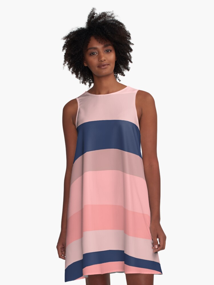 Blush pink hotsell and navy dress