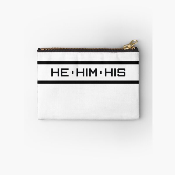 Item preview, He/Him Industrial Black on White designed and sold by ResonantColors.