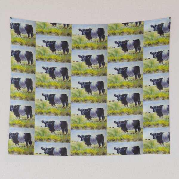 Item preview, Belted Galloway Cow Painting designed and sold by MikeJory.