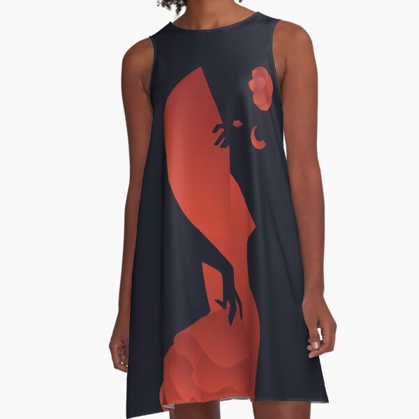 Vista previa del artículo con la obra «Bailaora de flamenco española con abanico geométrico abstracto negro y rojo», diseñado y vendido por JeraRS.