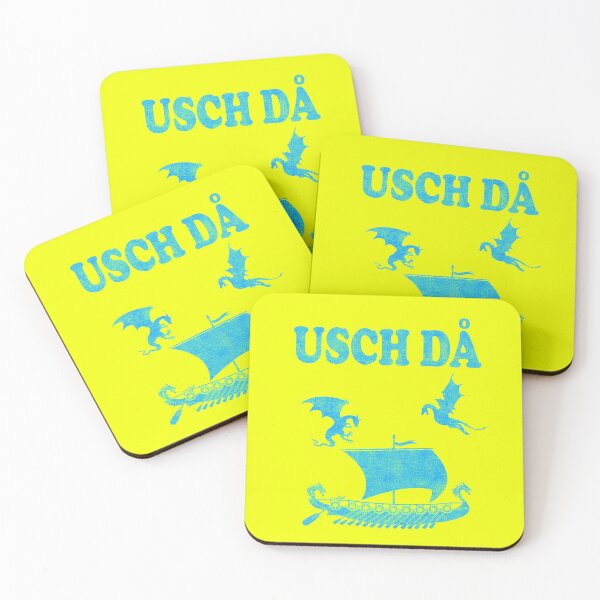 Item preview, Usch Da Like Uff Da only Swedish, Viking Ship attacked by flying dragons designed and sold by funnytshirtemp.