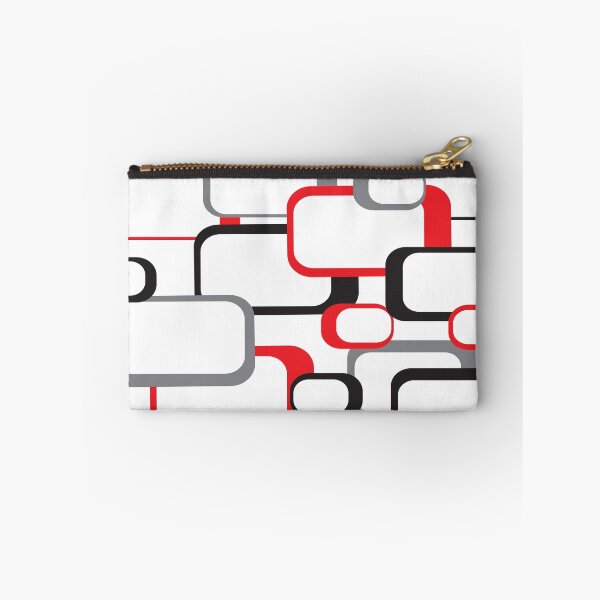 Item preview, Retro Square Pattern Black Red Gray White designed and sold by ValeriesGallery.