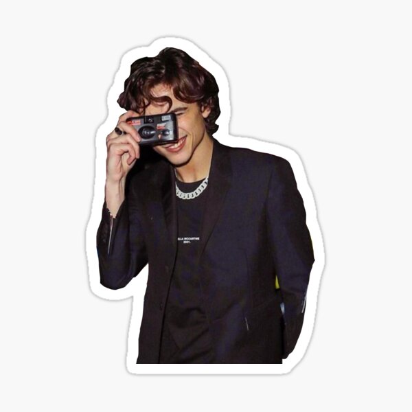 Timothée Chalamet avec caméra Sticker