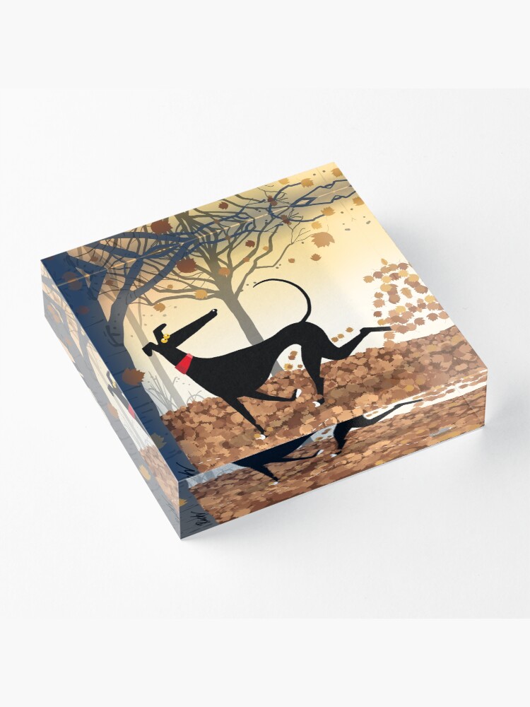 Alternate view of Autumn Hound Acrylic Block