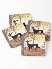Autumn Hound Coasters