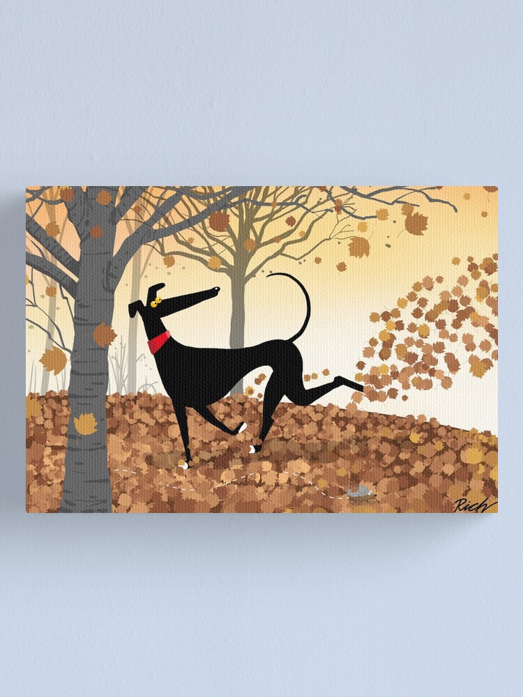 Alternate view of Autumn Hound Canvas Print