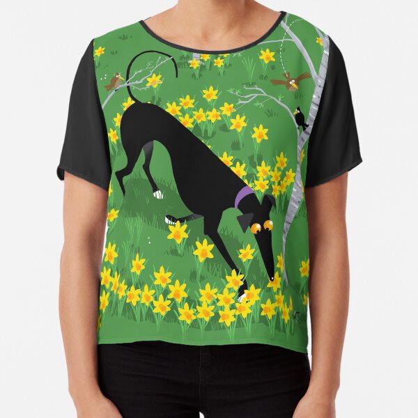 Daffodil Hound Chiffon Top