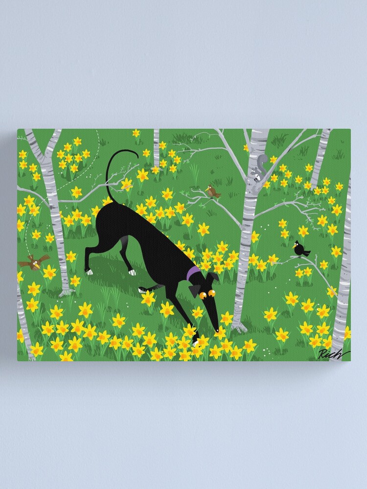 Alternate view of Daffodil Hound Canvas Print