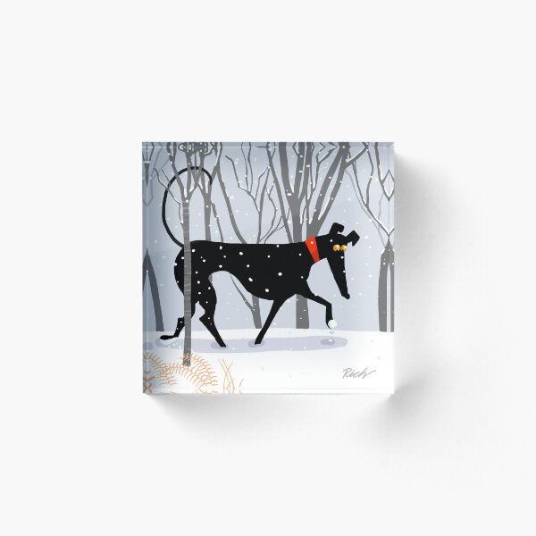 Winter Hound Acrylic Block