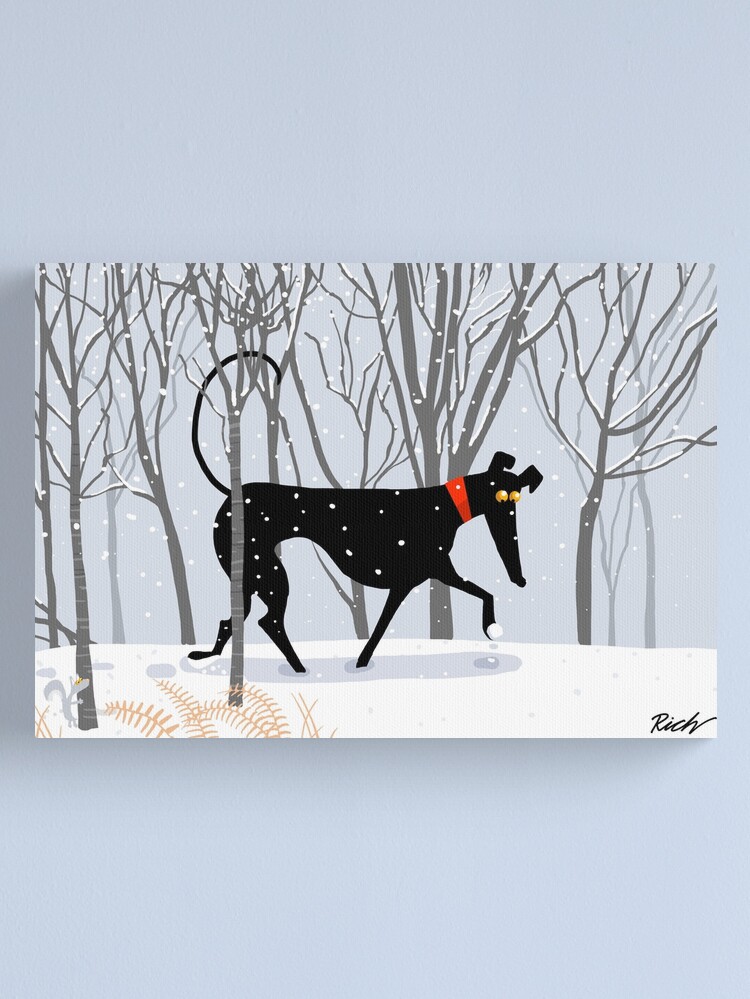 Alternate view of Winter Hound Canvas Print
