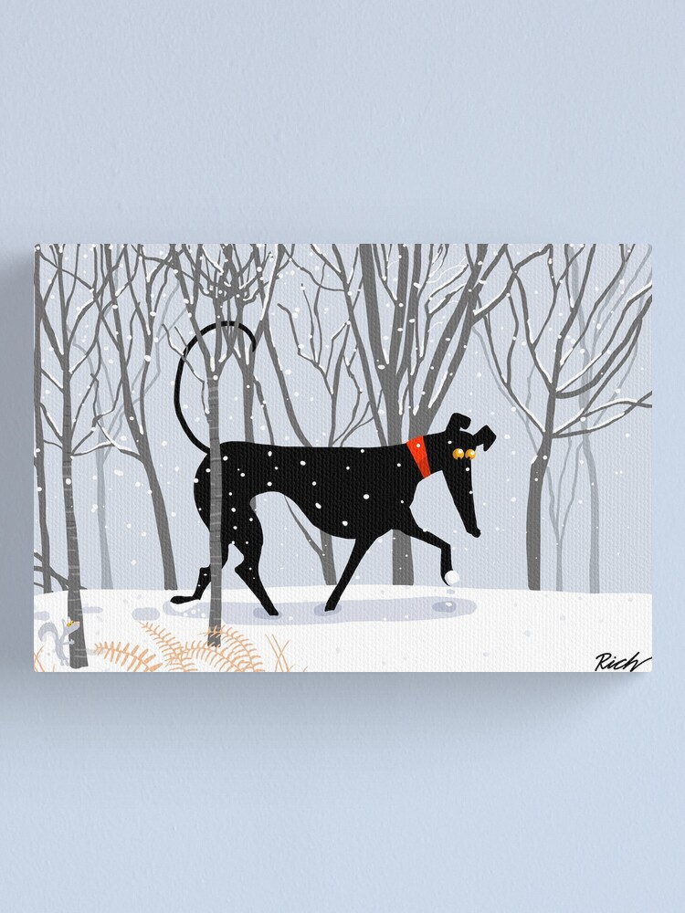 Alternate view of Winter Hound Canvas Print