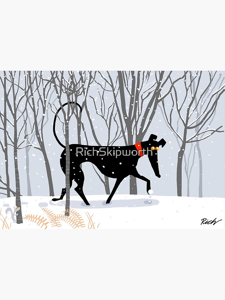 Thumbnail 2 of 2, Postcard, Winter Hound designed and sold by RichSkipworth.