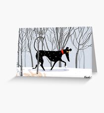 Winterhund Grußkarte