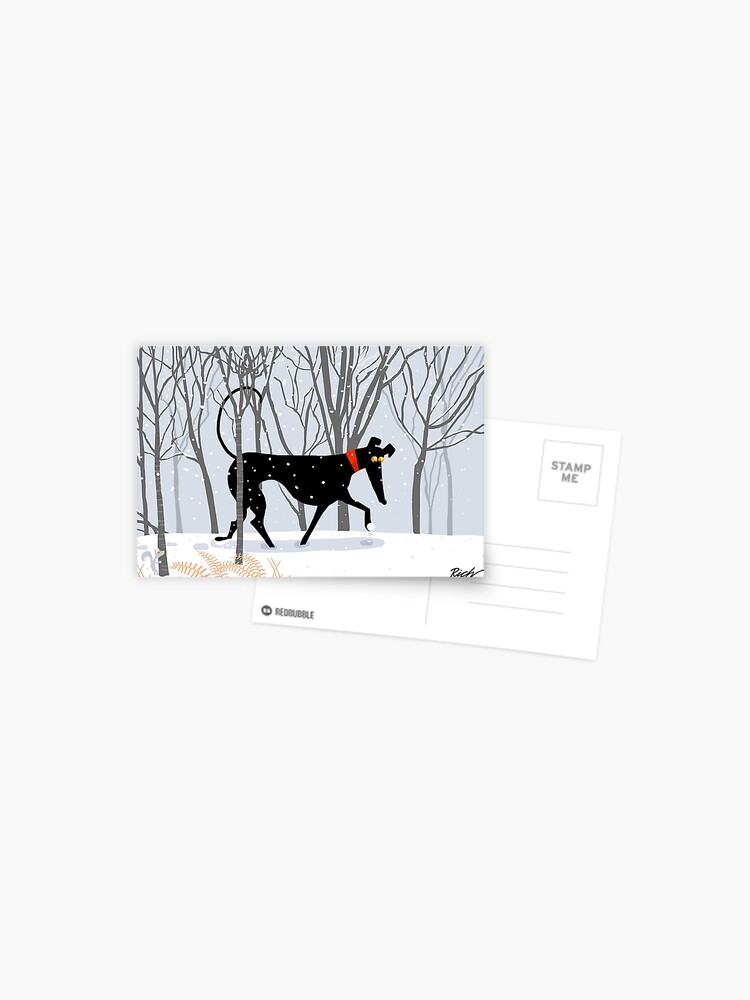 Thumbnail 1 of 2, Postcard, Winter Hound designed and sold by RichSkipworth.