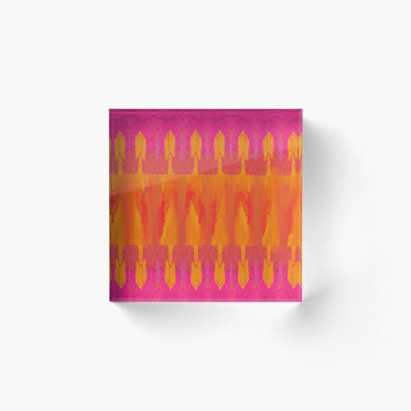 flaming arrows Acrylic Block