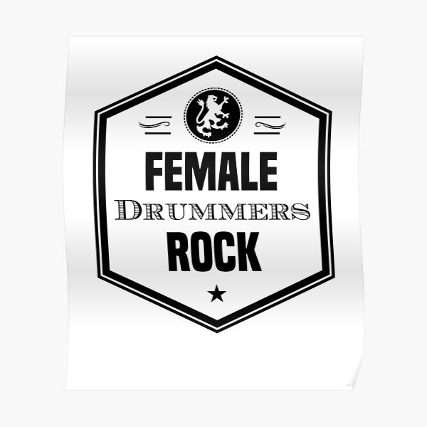 Female Drummers Rock Poster