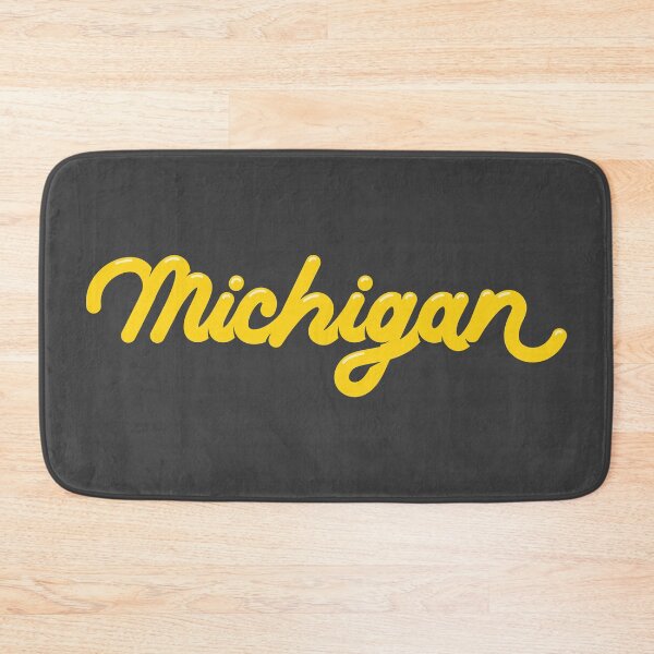 Item preview, Golden Yellow Bubble Script Michigan designed and sold by jazmssa.