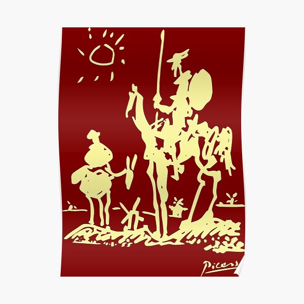 Pablo Picasso Don Quixote 1955 Artwork Shirt, Reproduction Poster