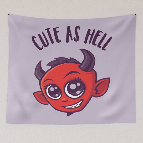 Item preview, Cute as Hell Devil with Dark Text designed and sold by fizzgig.