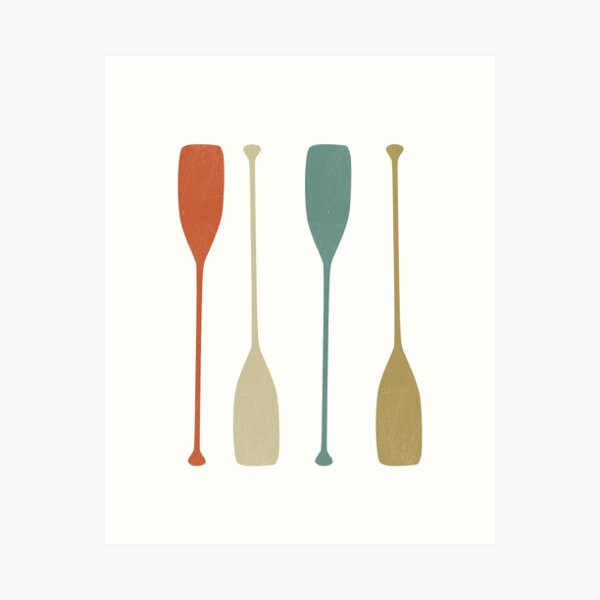 Item preview, Distressed Vintage Canoe Oars designed and sold by PopArtdom.