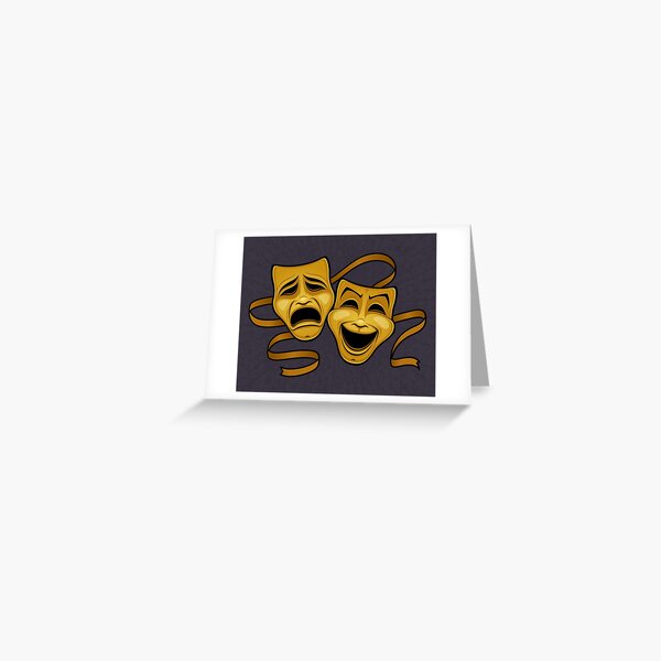 Item preview, Gold Comedy And Tragedy Theater Masks designed and sold by fizzgig.