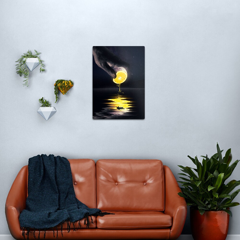 Le Moon Metal Print