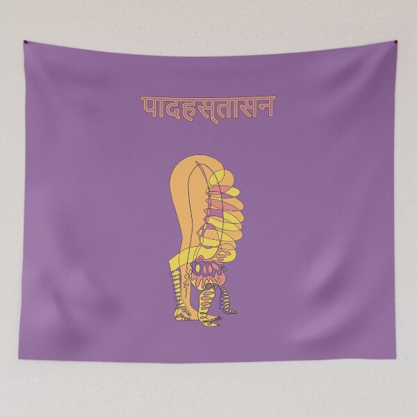 Item preview, Padahastasana Hand to Feet Pose with Sanskrit Name - Yoga Series designed and sold by Religatio.