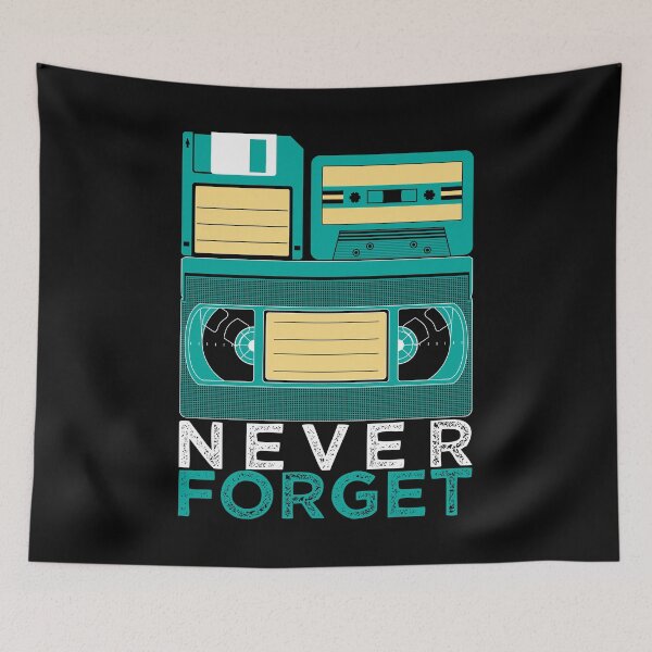 Item preview, Never Forget VHS cassette Eighties Retro disc designed and sold by anziehend.