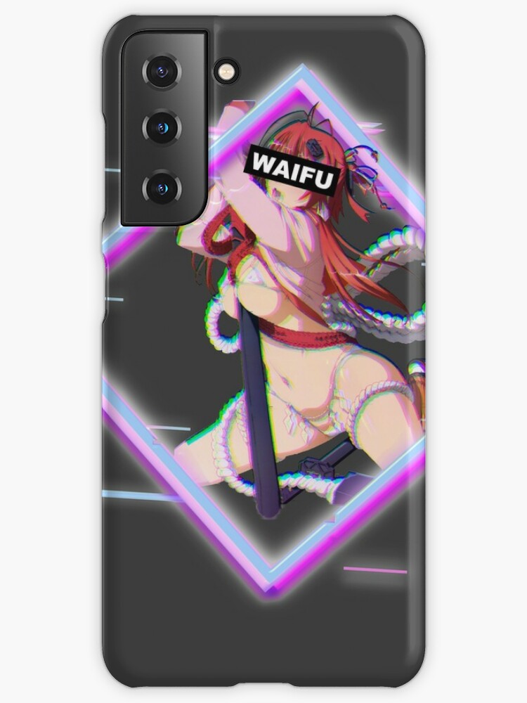 Anime Girl Waifu Glitch Samsung Galaxy Phone Case By Eugen Redbubble