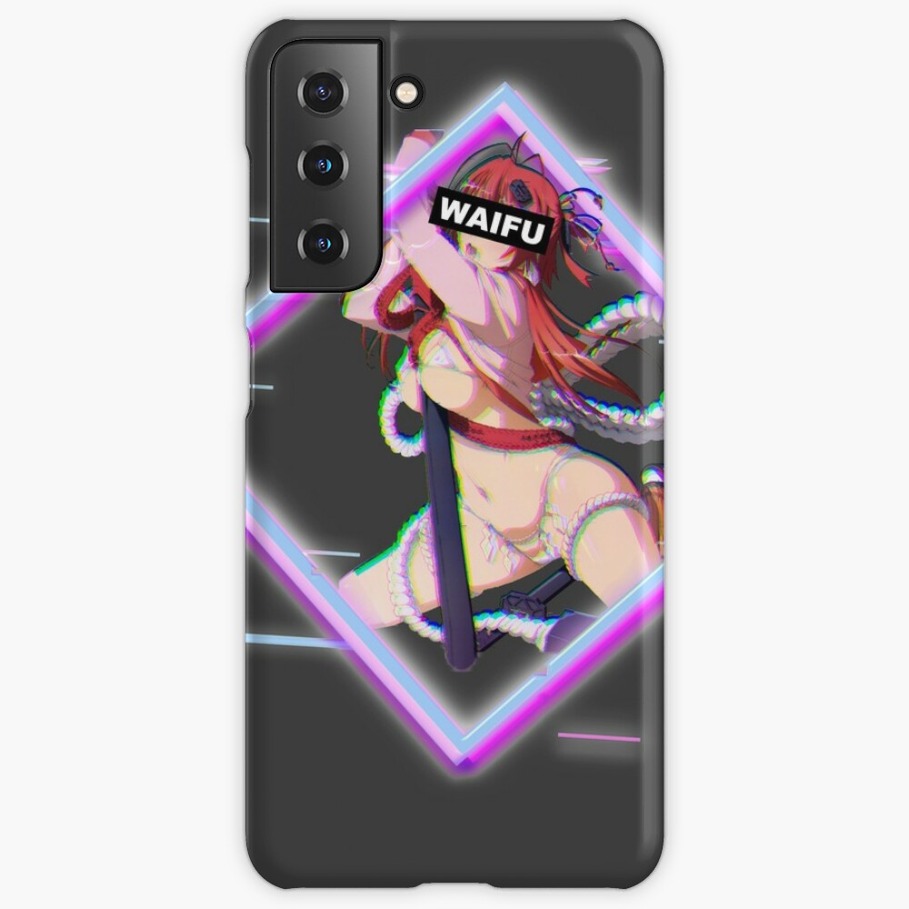 Anime Girl Waifu Glitch Samsung Galaxy Phone Case By Eugen Redbubble