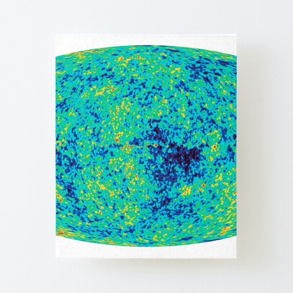 Cosmic microwave background. First detailed "baby picture" of the universe Canvas Mounted Print