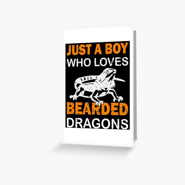 Just A Boy Who Loves Bearded Dragons Greeting Card