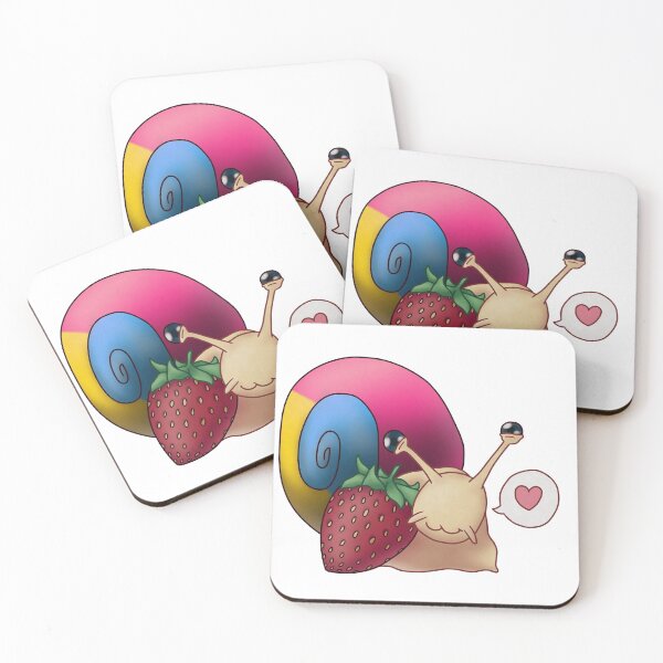 Item preview, Pansexual Panromantic Strawberry Pride Snail designed and sold by PrideSnails.