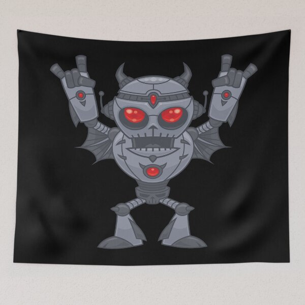Item preview, Metalhead - Heavy Metal Robot Devil designed and sold by fizzgig.