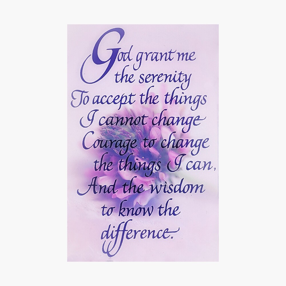 serenity prayer photographic print by sharona