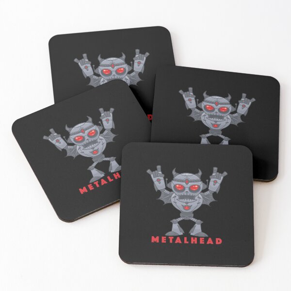 Item preview, Metalhead - Heavy Metal Robot Devil - With Text designed and sold by fizzgig.