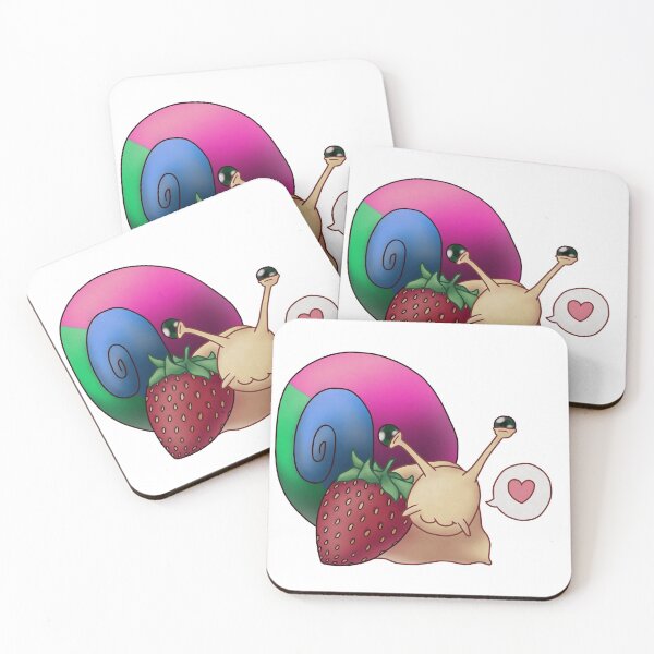 Item preview, Ply Polysexual Polyromantic Strawberry Pride Snail designed and sold by PrideSnails.