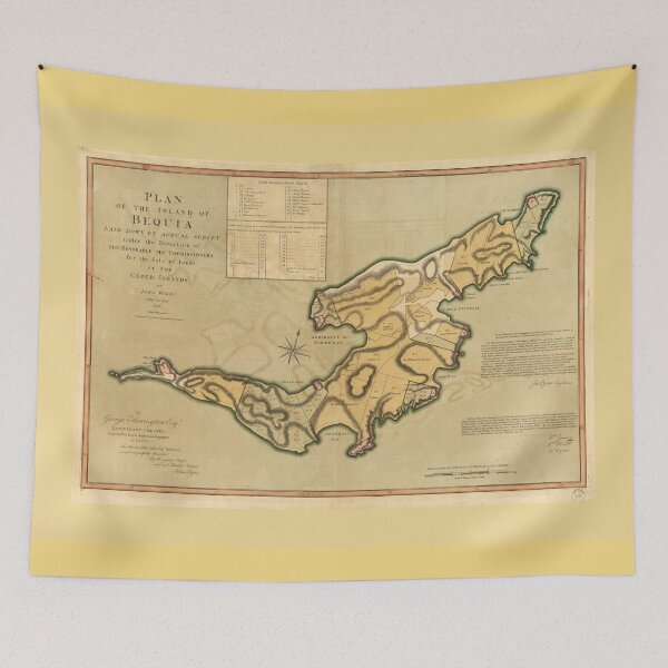 Item preview, Island of Bequia Map (1794) designed and sold by allhistory.